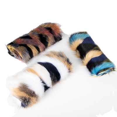 Tejido de piel artificial Jacquard multicolor para ropa de belleza sexy y ropa de invierno