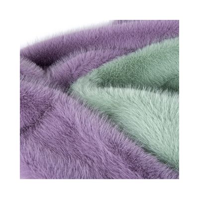 Tejidos de poliéster 100% de peluche de pelo largo Tejidos de piel falsa para prendas de vestir Procesamiento-forro