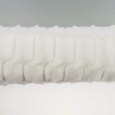 Tricot de tejido de peluche de color blanco cepillado y de punto para edredones y almohadas