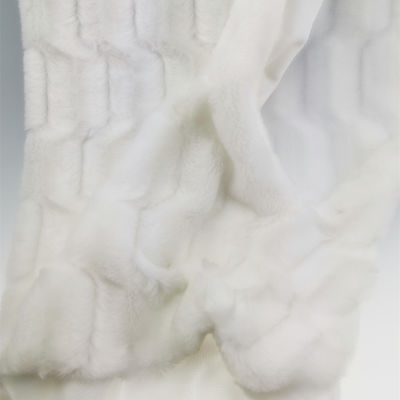 Tricot de tejido de peluche de color blanco cepillado y de punto para edredones y almohadas