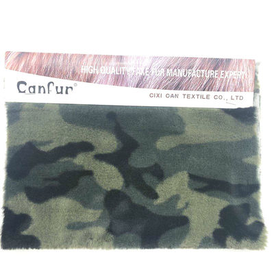 Impresión de piel de conejo falsa para bolsas de ropa 100% poliéster Jacquard de 3 colores de tela de impresión