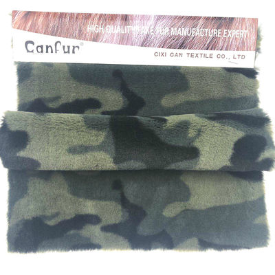 Impresión de piel de conejo falsa para bolsas de ropa 100% poliéster Jacquard de 3 colores de tela de impresión