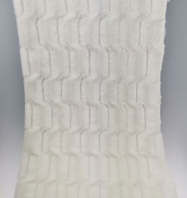 Tricot de tejido de peluche de color blanco cepillado y de punto para edredones y almohadas
