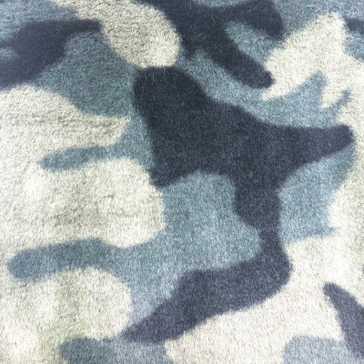 Impresión de piel de conejo falsa para bolsas de ropa 100% poliéster Jacquard de 3 colores de tela de impresión
