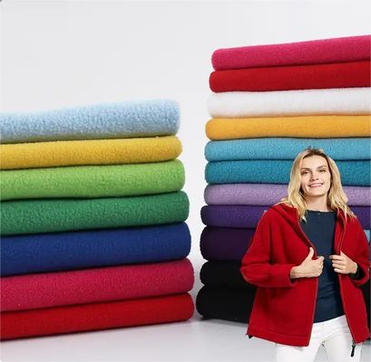 150d*144f Tejido de lana polar micro para chaquetas Revestimiento 100% poliéster 155cm de ancho