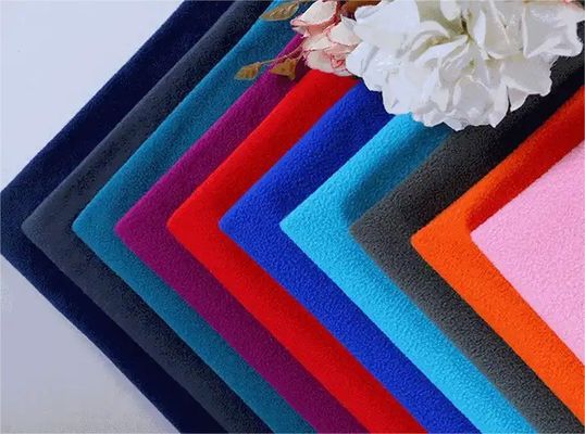 150d*144f Tejido de lana polar micro para chaquetas Revestimiento 100% poliéster 155cm de ancho