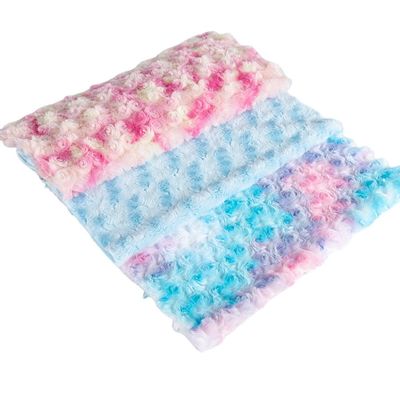 Tejido fotovoltaico de colorante de corbata con patrón de peluche para alfombras de poliéster al 100%, juguetes, prendas de vestir y esteras para mascotas