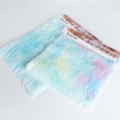 Tejido fotovoltaico de colorante de corbata con patrón de peluche para alfombras de poliéster al 100%, juguetes, prendas de vestir y esteras para mascotas