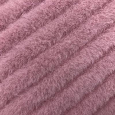 Material de diseño Plush Back 100% Poliéster Tintura de piel de conejo para prendas de vestir