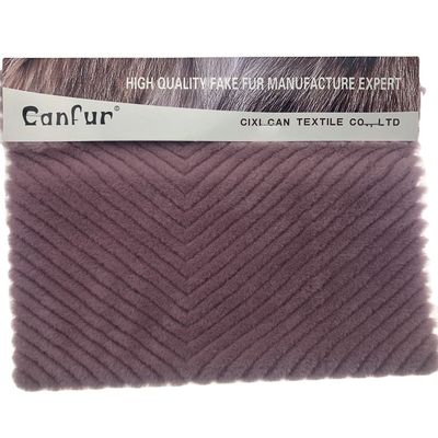 Material de diseño Plush Back 100% Poliéster Tintura de piel de conejo para prendas de vestir