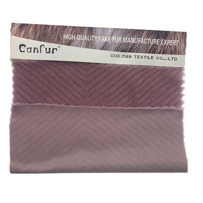 Material de diseño Plush Back 100% Poliéster Tintura de piel de conejo para prendas de vestir