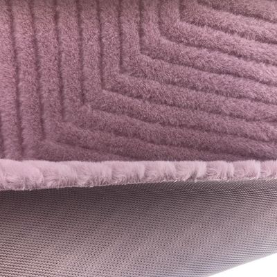 Material de diseño Plush Back 100% Poliéster Tintura de piel de conejo para prendas de vestir