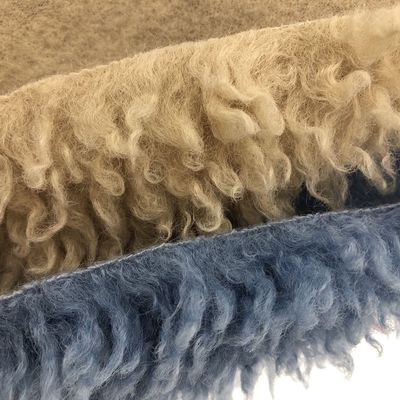Material delantero 100% poliéster tela de piel falsa de pila larga para prendas acogedoras y con estilo