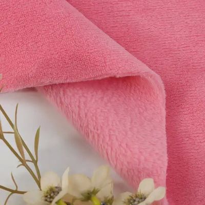 Tejido de lana de coral de color personalizado para mantas y pijamas