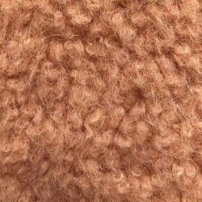 Repelente de manchas 100% poliéster Particulas personalizadas abrigo de lana de cordero para tejidos femeninos