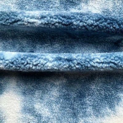 Tejido de piel de cordero de color mixto de 380 gramos suave y duradero para ropa