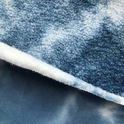 Tejido de piel de cordero de color mixto de 380 gramos suave y duradero para ropa