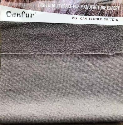 Tejido 100% de poliéster blanco falso de lana de peluche Sherpa real para accesorios de invierno