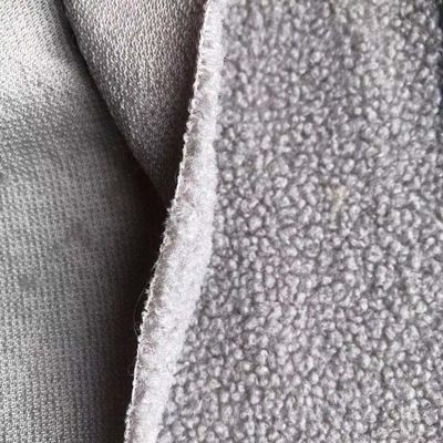 Tejido 100% de poliéster blanco falso de lana de peluche Sherpa real para accesorios de invierno