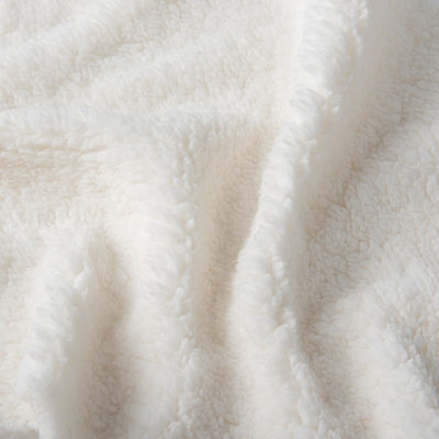 Modelo SOLID suave y transpirable 100% poliéster sherpa lana con capucha chaqueta de tela