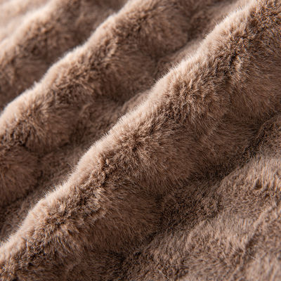 Material delantero 100% poliéster de piel falsa tela de peluche para prendas de vestir y manta de tirado