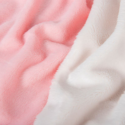 Tejido de piel corta de lana de sherpa 100% poliéster suave para abrigo de juguete personalizable