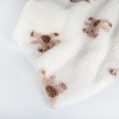 Tejido de peluche de peluche suave y acogedor Impresión de lana para niños Usar poliéster 100% personalizado