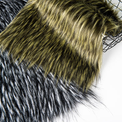 Tejido de piel de cucaracha falsa de punto para capucha 100% acrílico de piel falsa de peluche largo