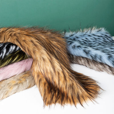 Tip Dye Murmasky Fluffy Long Pile Falso Tejido de Piel de Cucaracha para Ropa Densidad