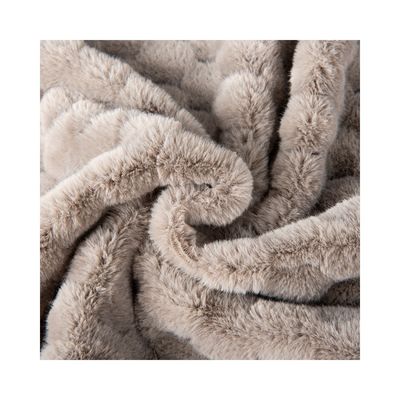 Pelo de conejo de jacquard de punto para ropa y juguetes de invierno 100%