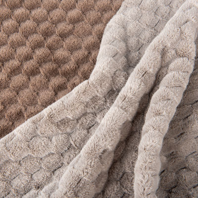 Pelo de conejo de jacquard de punto para ropa y juguetes de invierno 100%