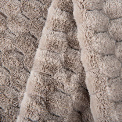 Pelo de conejo de jacquard de punto para ropa y juguetes de invierno 100%