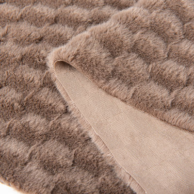 Pelo de conejo de jacquard de punto para ropa y juguetes de invierno 100%
