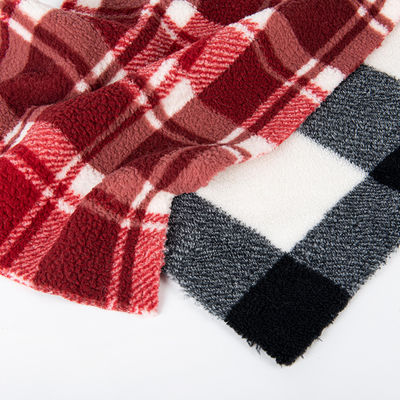 Super suave 100 Polyester de punto patrón personalizado 3D Jacquard Mirco Sherpa tejido de lana para prendas de vestir