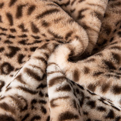 100% de poliéster Sherpa multi-color Leopard Impresión manta de pelo de conejo para ropa de invierno