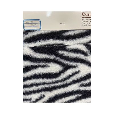 Tejido de peluche impreso a medida Caliente 100% poliéster Tricotado para abrigo y juguete Ancho 58/60