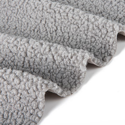 Tejido suave y acogedor 100% poliéster de color sólido de lana de sherpa para chaquetas de moda
