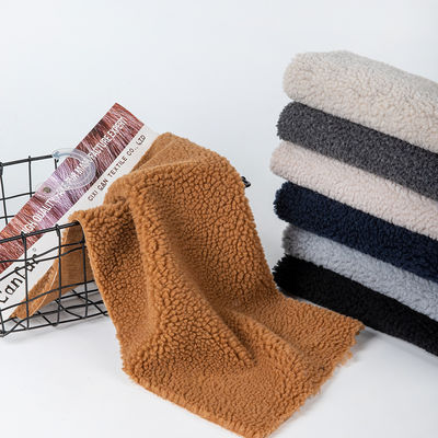 Tejido de lana 100D para pantalones con capucha de hombre chaqueta suave, duradera y lujosa forro de sherpa