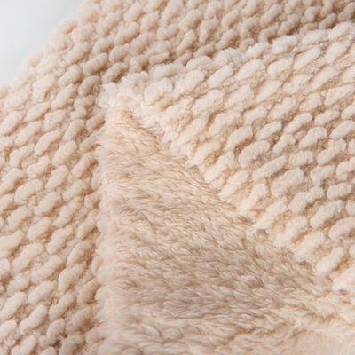 Tejido de lana Sherpa de doble cara de estilo sencillo para prendas de vestir y mantas 58/60" de ancho