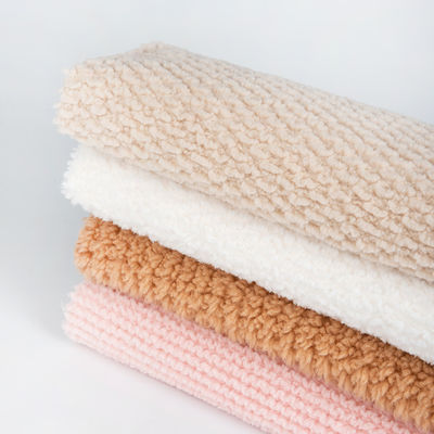 Tejido de lana Sherpa de doble cara de estilo sencillo para prendas de vestir y mantas 58/60" de ancho