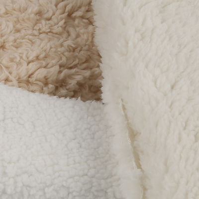 100% de poliéster Micro Polar Sheepskin Sherpa Coat de lana con material resistente a las lágrimas