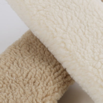 100% de poliéster Micro Polar Sheepskin Sherpa Coat de lana con material resistente a las lágrimas
