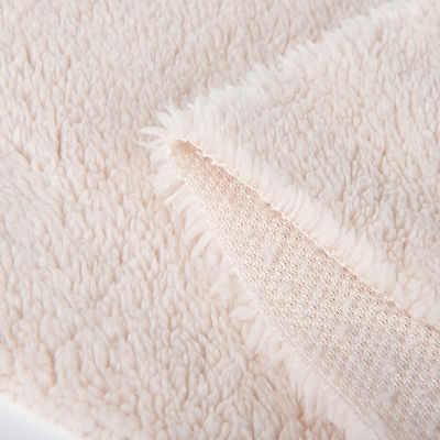 100% de poliéster Micro Polar Sheepskin Sherpa Coat de lana con material resistente a las lágrimas