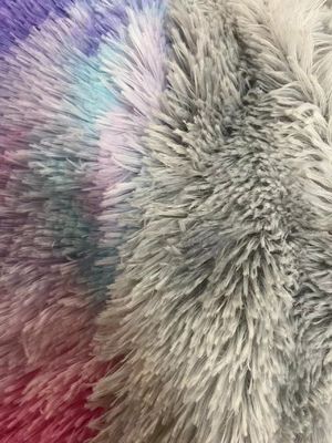 Tejido de juguete de peluche de poliéster de punto 100% de piel falsa de pila larga para animales de peluche