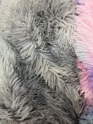 Tejido de juguete de peluche de poliéster de punto 100% de piel falsa de pila larga para animales de peluche