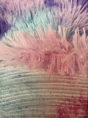 Tejido de juguete de peluche de poliéster de punto 100% de piel falsa de pila larga para animales de peluche