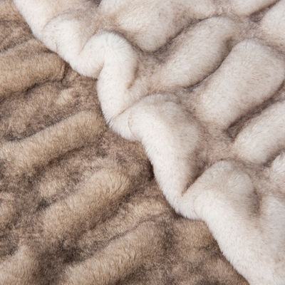 Tejido suave de peluche para textiles para el hogar 100% poliéster elástico piel de conejo falsa 58/60" de ancho