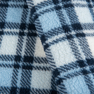 Impreso 100% de poliéster textil tela de lana de sherpa para prendas de vestir en el estilo TWILL