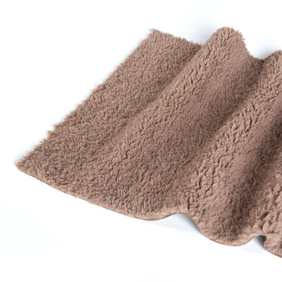 100% de poliéster Sherpa Fleece Teddy Bonded Suede Tejido para la confección de prendas de vestir