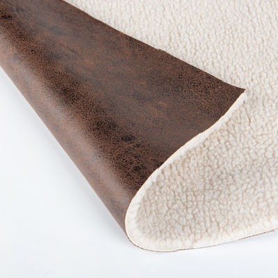 100% de poliéster Sherpa Fleece Teddy Bonded Suede Tejido para la confección de prendas de vestir